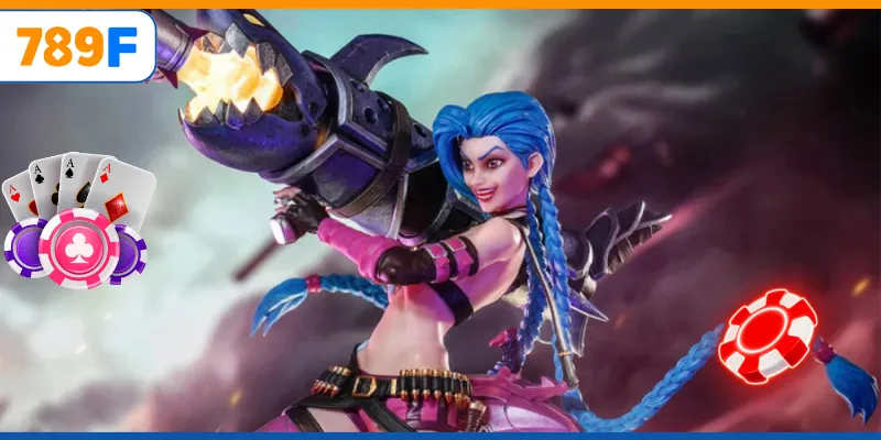 Cuối trận, Jinx trở thành cỗ máy hủy diệt với sát thương khổng lồ.